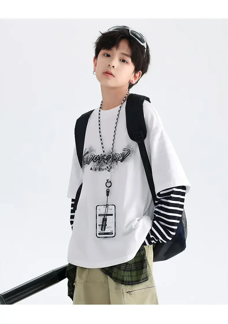 Boys Korean Striped Long Sleeve T-Shirt 2026 β feature 25
