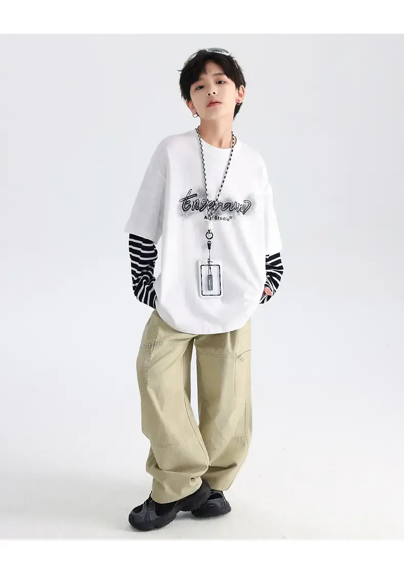 Boys Korean Striped Long Sleeve T-Shirt 2026 β feature 26