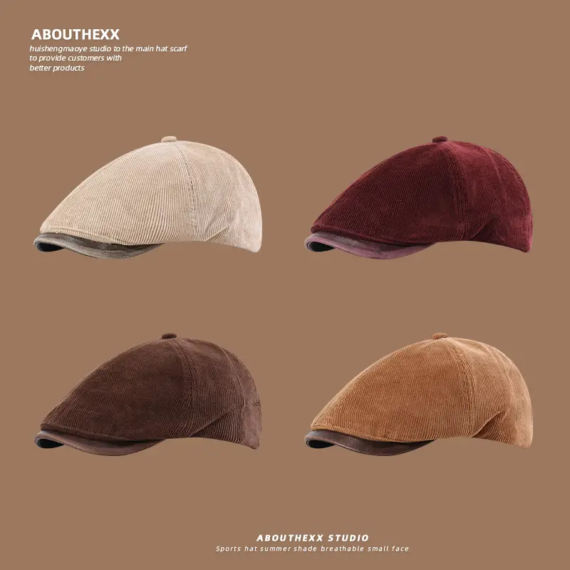 Japanese Retro Hats for Women All Season Artistic British Painter Hats - Image 6