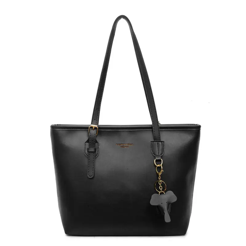 Women Large Capacity Satchel Bag Beige Leather Shoulder Bag - Image 8