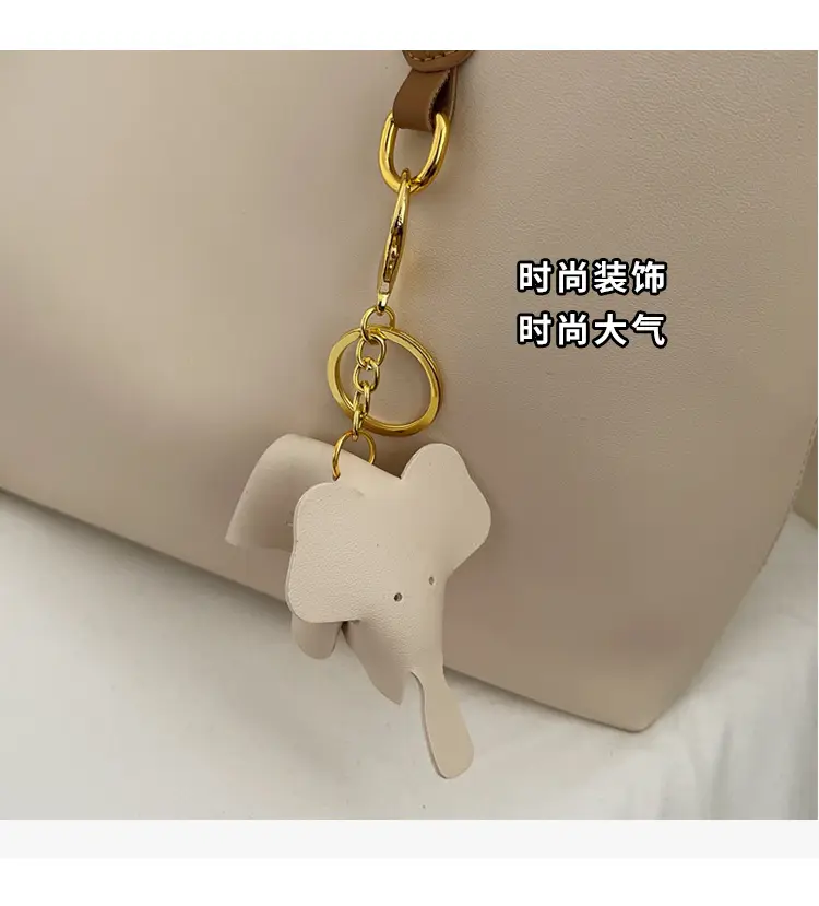 Women Large Capacity Satchel Bag Beige Leather Shoulder Bag — feature 8