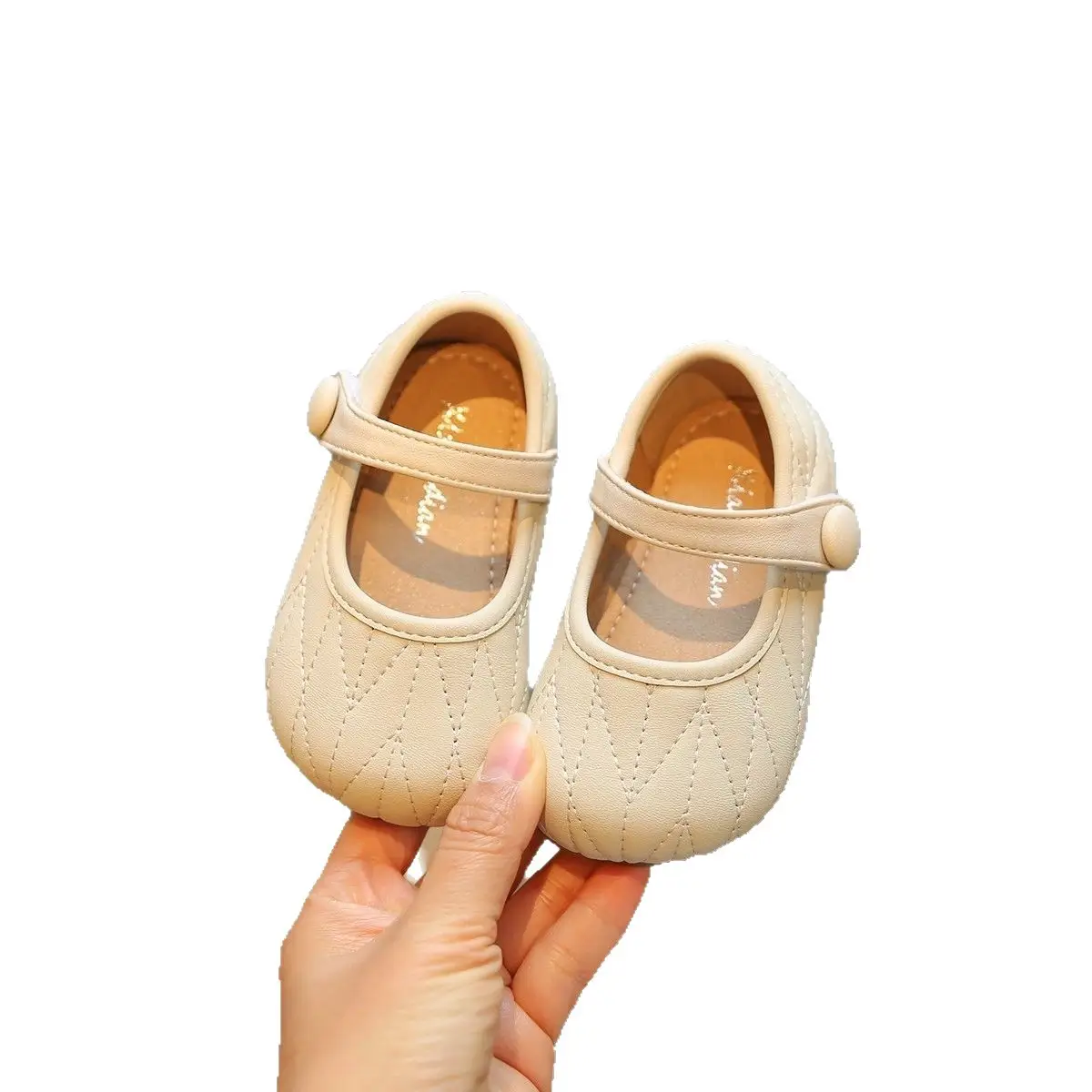 Baby Girls Beige Flat Slippers Spring 2023