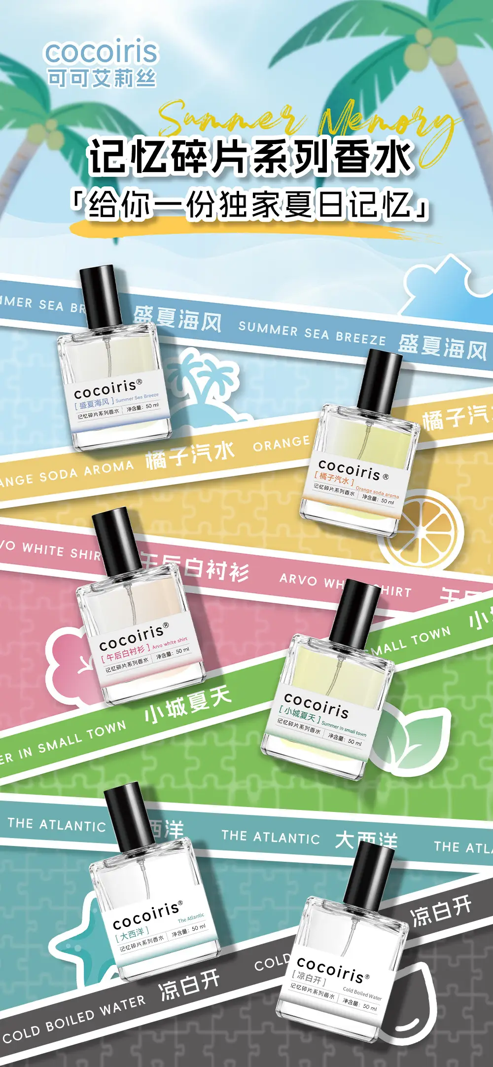 Cocoiris Summer Memory Fragments Women's Perfume Citrus Floral Fruity Eau De Toilette Fresh and Long-Lasting Spot Wholesale — feature 1