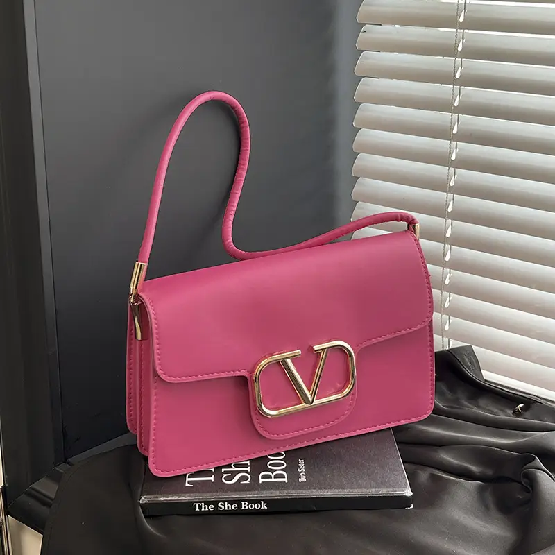 Pink LV Logo Shoulder Bag for Women — feature 15