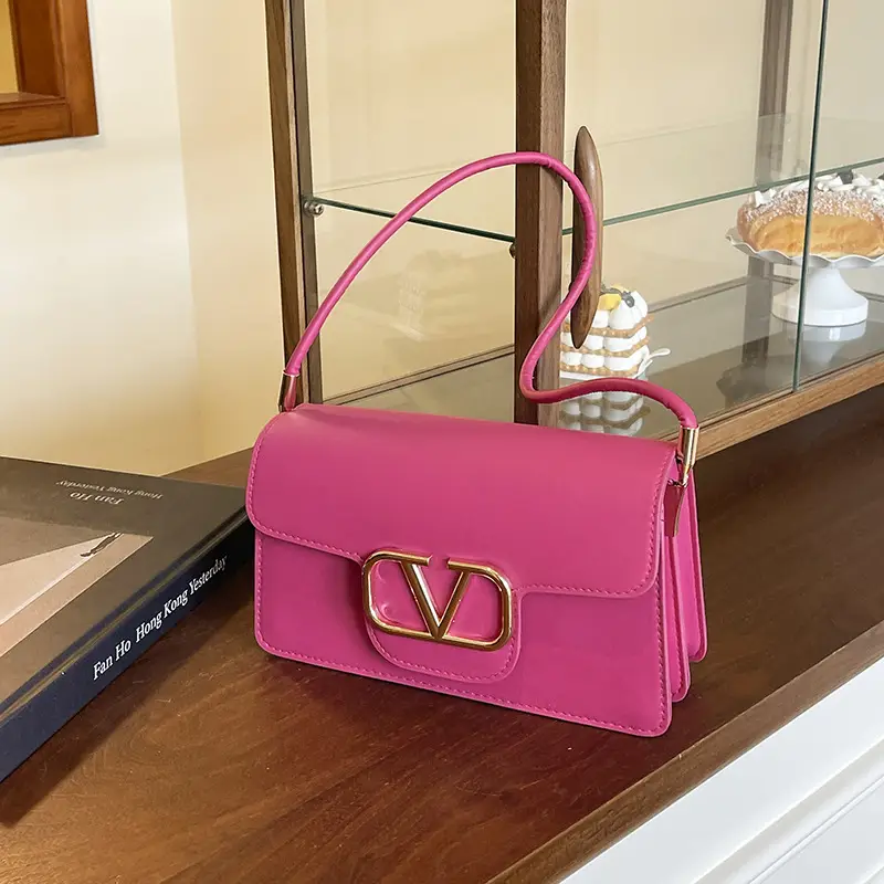 Pink LV Logo Shoulder Bag for Women — feature 20