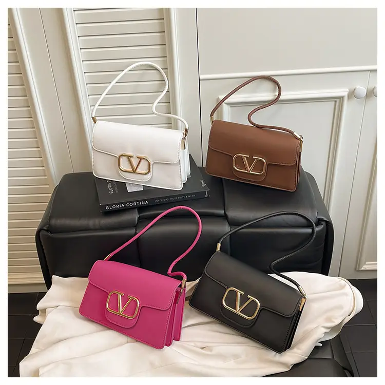 Pink LV Logo Shoulder Bag for Women — feature 5