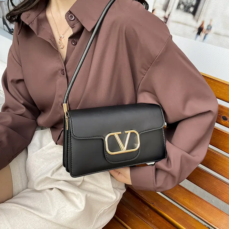 Pink LV Logo Shoulder Bag for Women - Image 4
