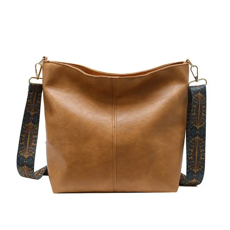 Korean Style Texture Shoulder Crossbody Tote Bag - Image 9