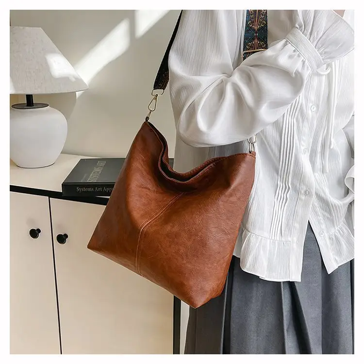 Korean Style Texture Shoulder Crossbody Tote Bag — feature 22