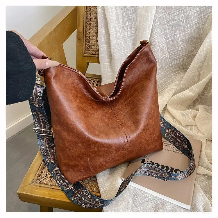 Korean Style Texture Shoulder Crossbody Tote Bag — feature 30