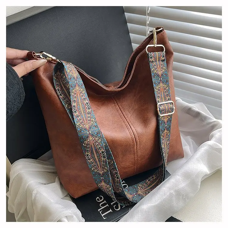 Korean Style Texture Shoulder Crossbody Tote Bag — feature 31