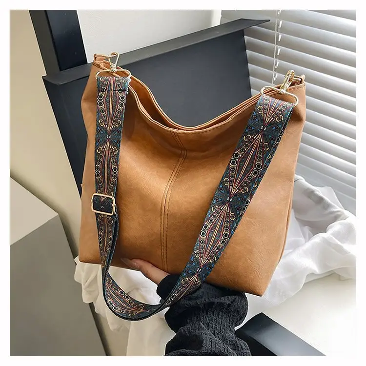 Korean Style Texture Shoulder Crossbody Tote Bag — feature 36