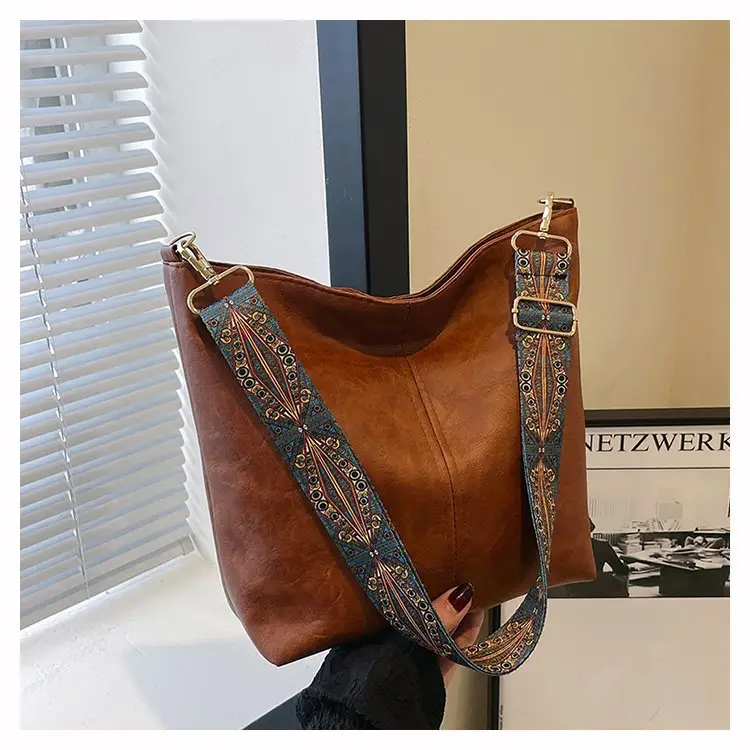Korean Style Texture Shoulder Crossbody Tote Bag — feature 43