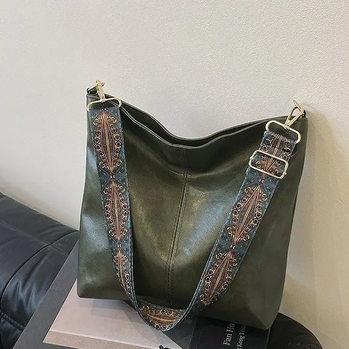 Korean Style Texture Shoulder Crossbody Tote Bag — feature 5