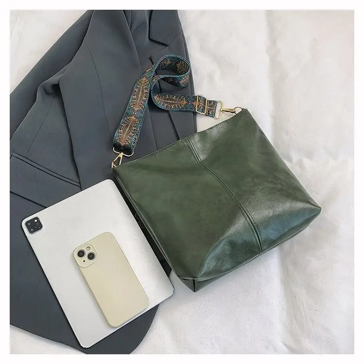 Korean Style Texture Shoulder Crossbody Tote Bag — feature 55