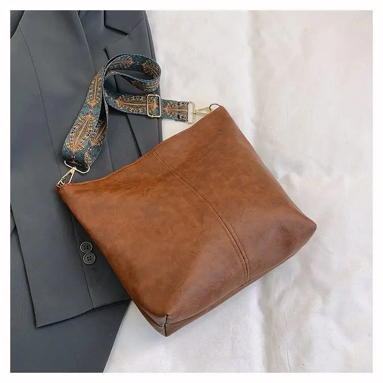 Korean Style Texture Shoulder Crossbody Tote Bag — feature 59