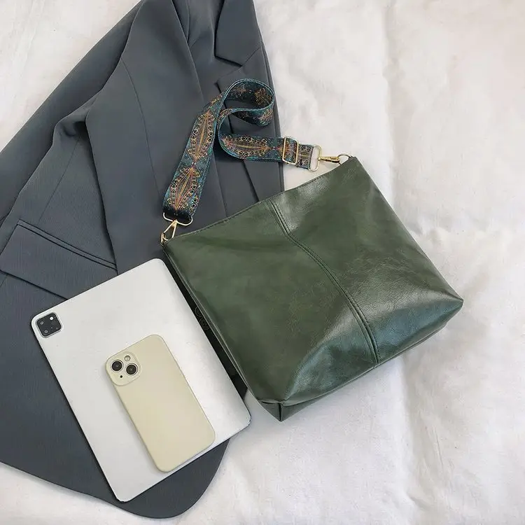 Korean Style Texture Shoulder Crossbody Tote Bag — feature 73