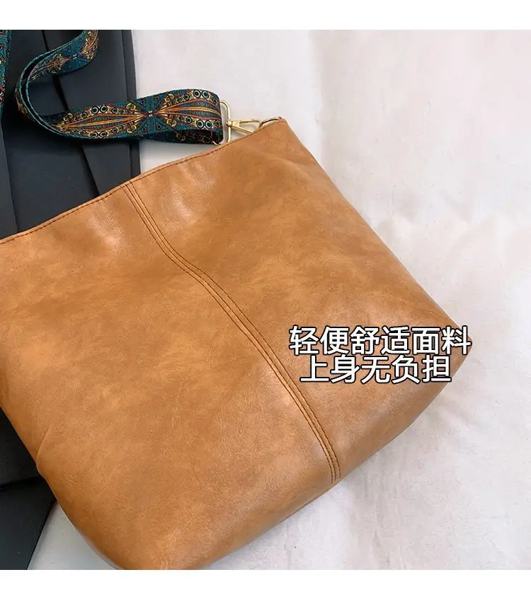 Korean Style Texture Shoulder Crossbody Tote Bag — feature 9