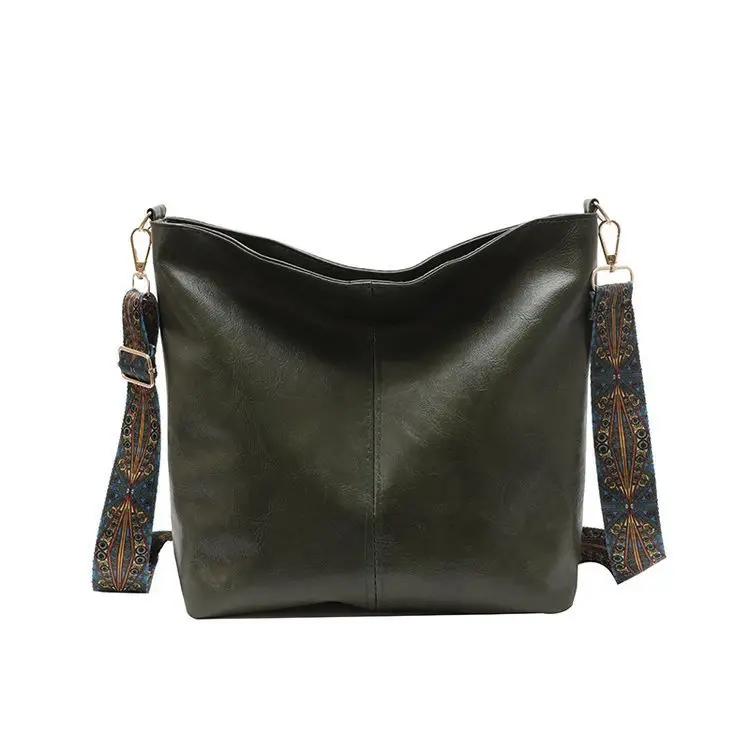 Korean Style Texture Shoulder Crossbody Tote Bag - Image 2