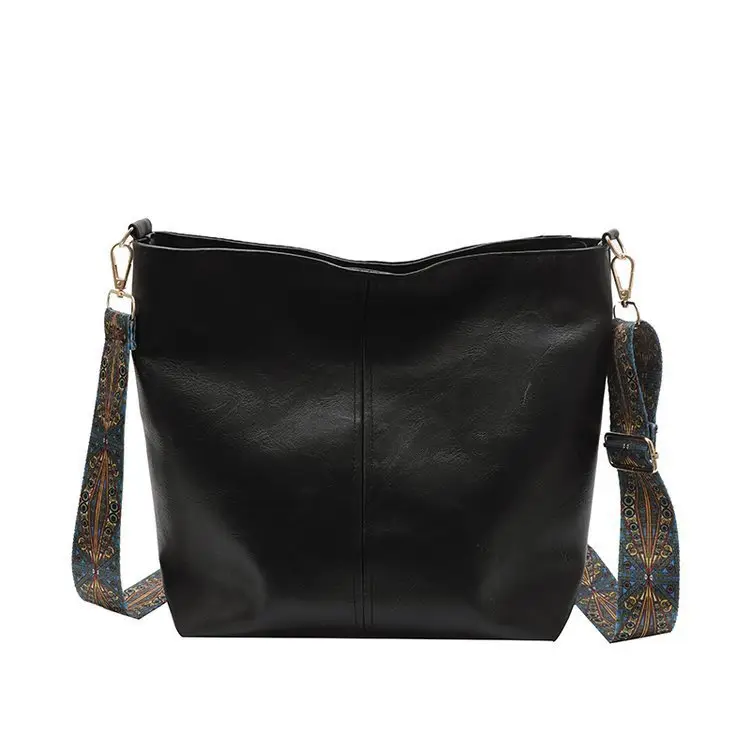 Korean Style Texture Shoulder Crossbody Tote Bag - Image 3