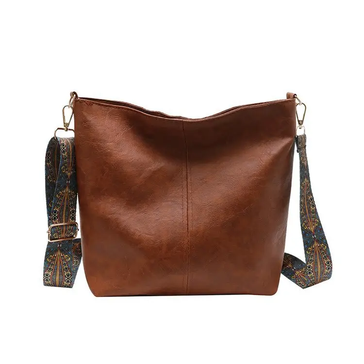 Korean Style Texture Shoulder Crossbody Tote Bag - Image 4