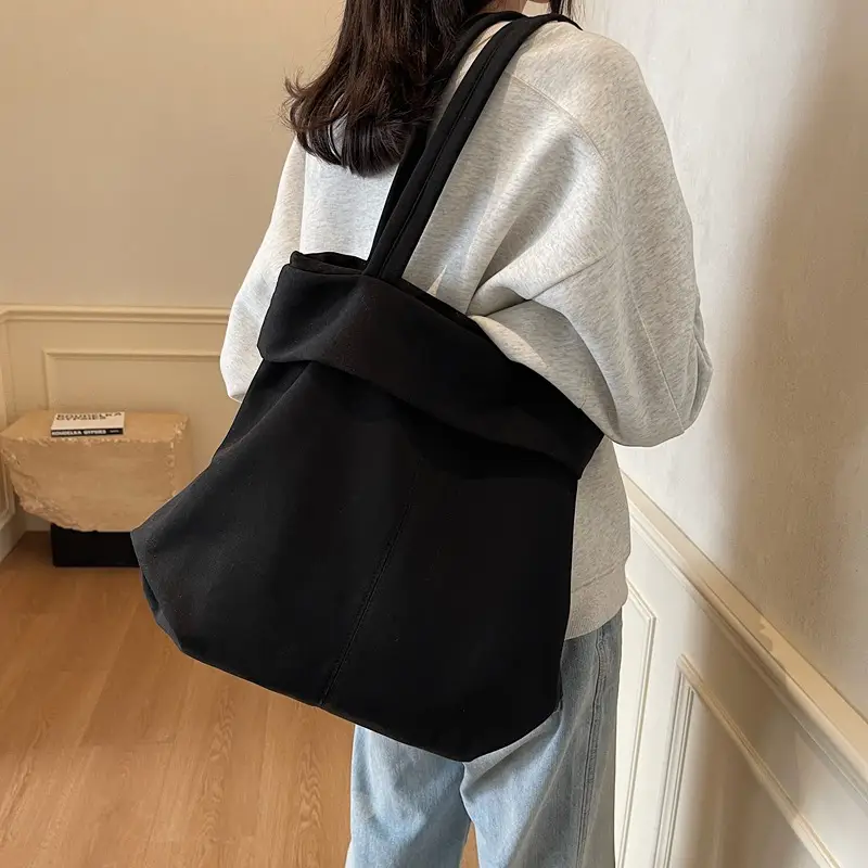Black Nylon Crossbody Bag for Women College Student - Image 7