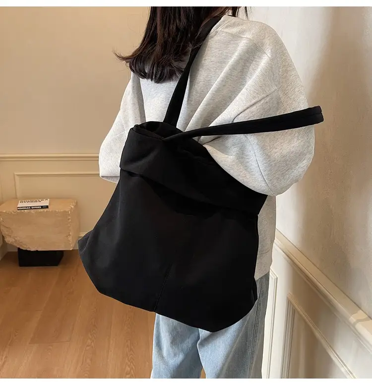 Black Nylon Crossbody Bag for Women College Student — feature 15