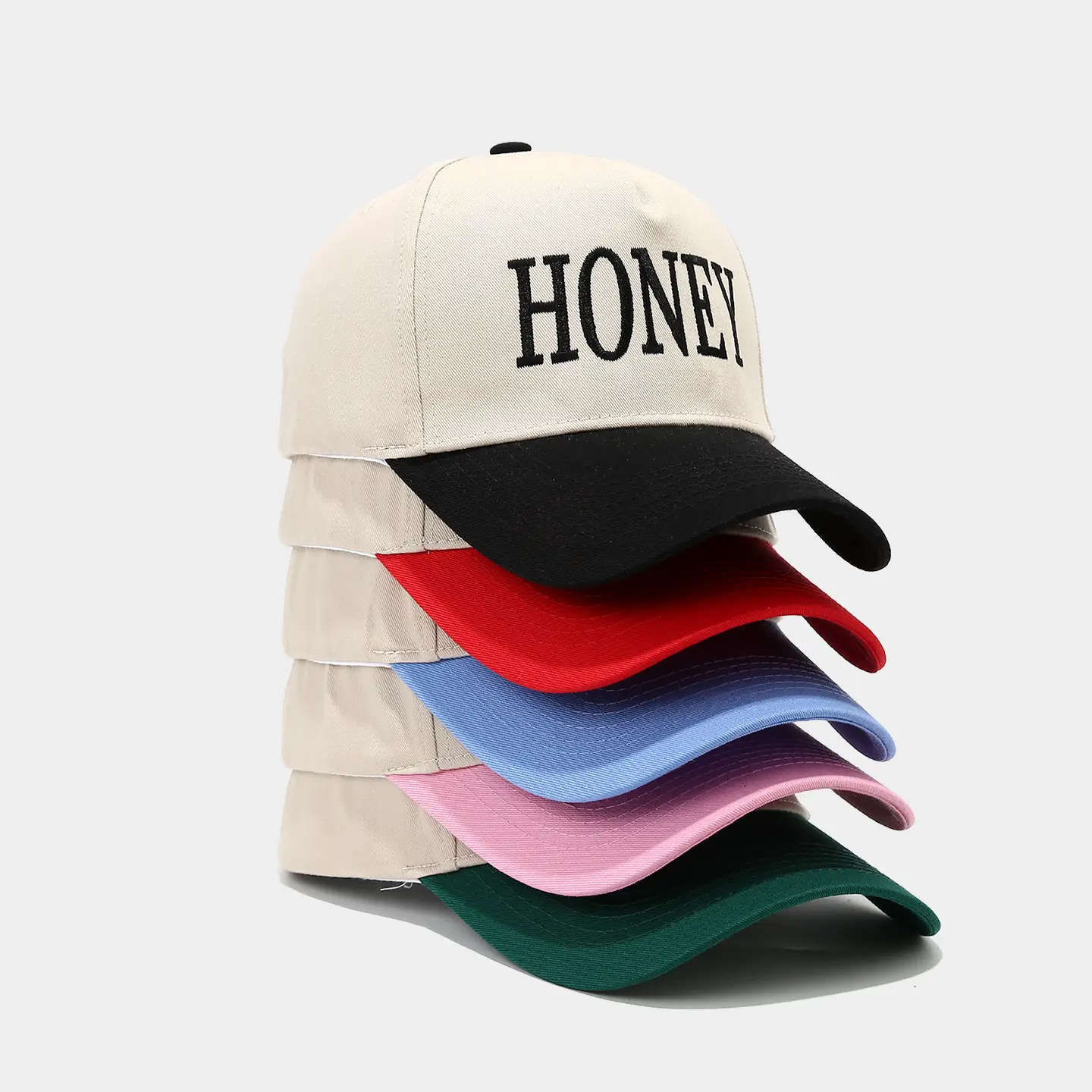 Honey Color Blocking Baseball Cap Women Men - Image 6