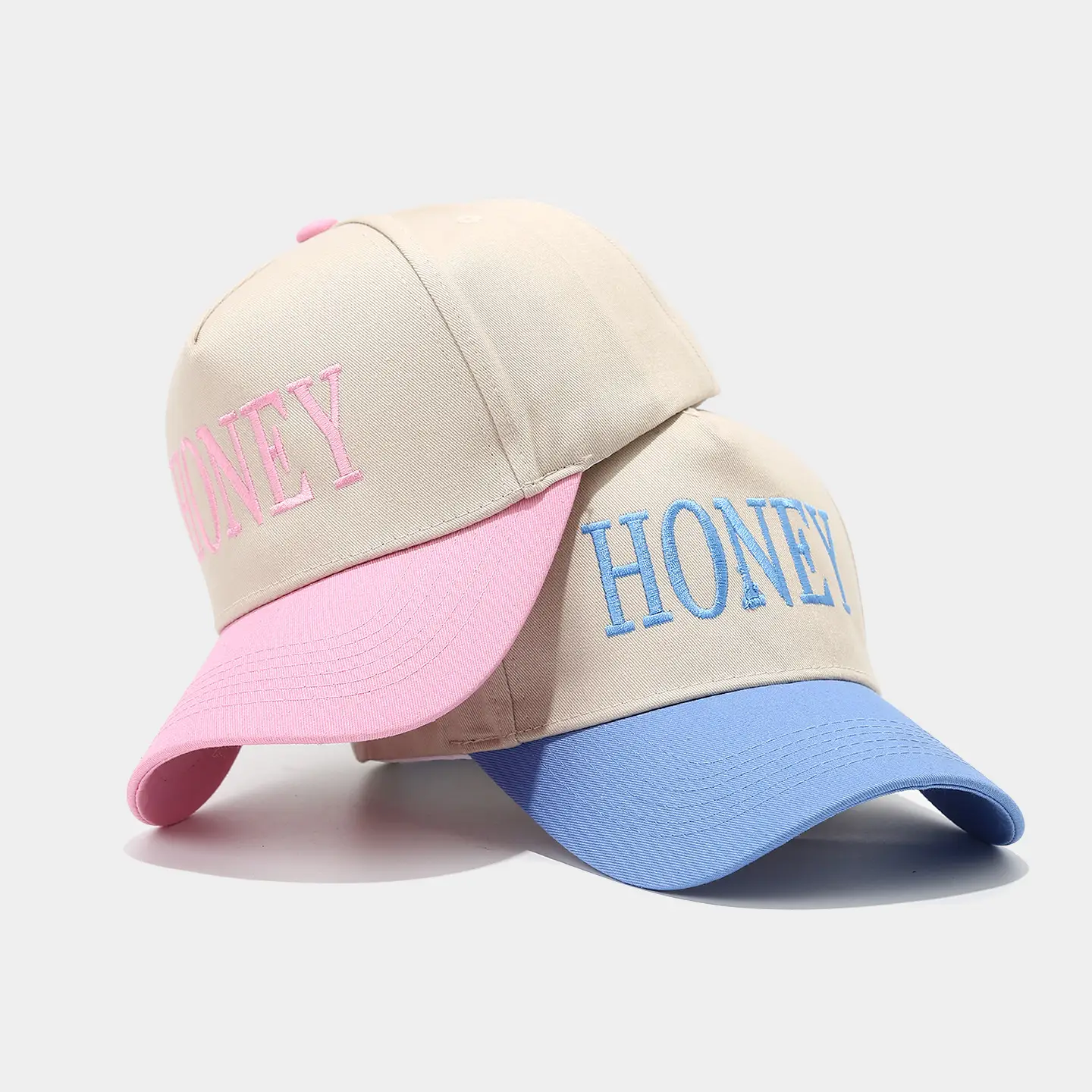 Honey Color Blocking Baseball Cap Women Men - Image 8