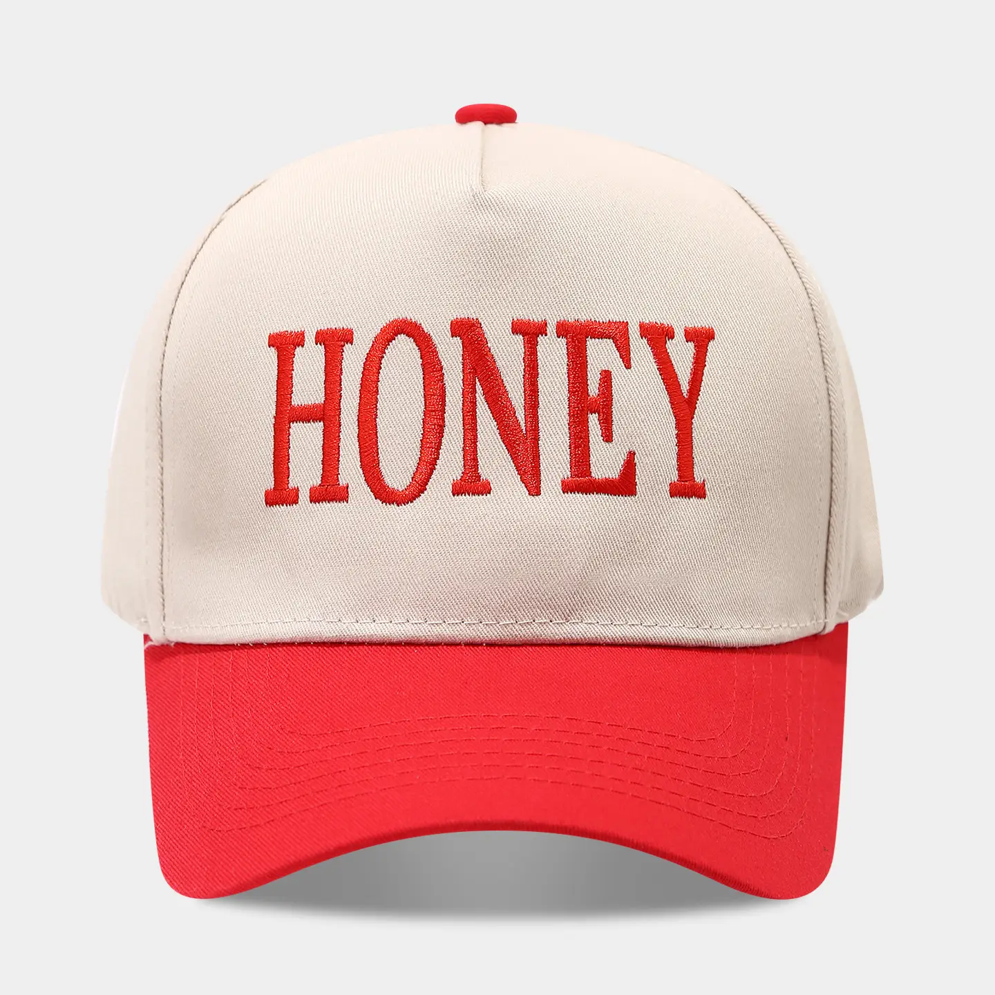 Honey Color Blocking Baseball Cap Women Men - Image 2