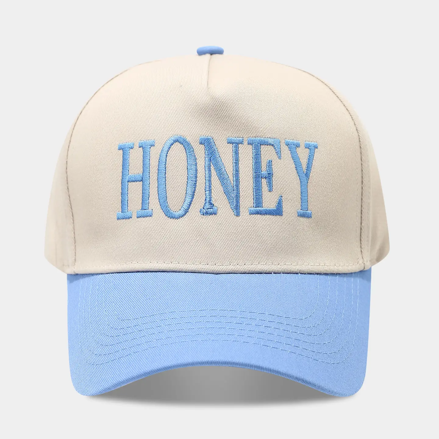 Honey Color Blocking Baseball Cap Women Men - Image 3
