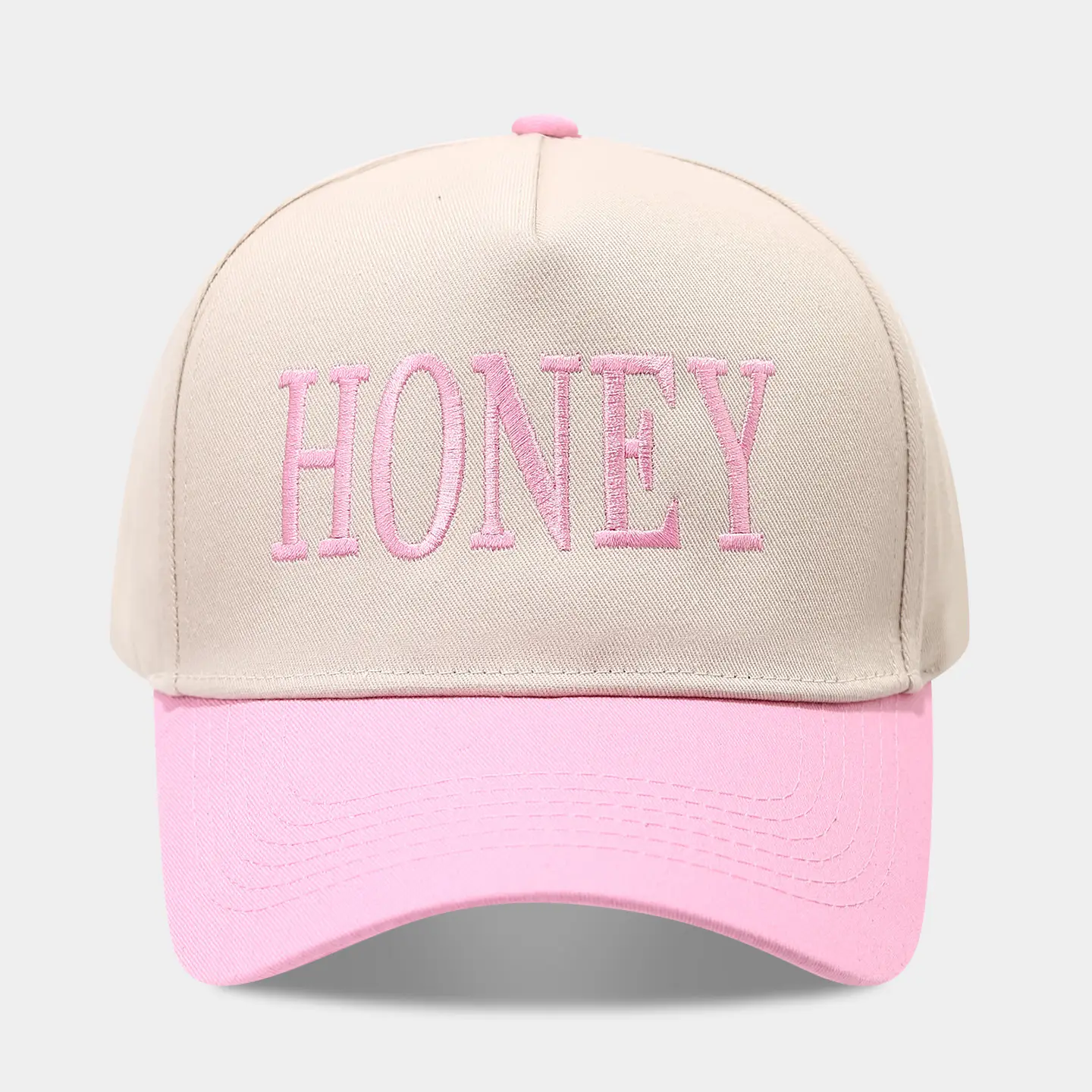 Honey Color Blocking Baseball Cap Women Men - Image 5