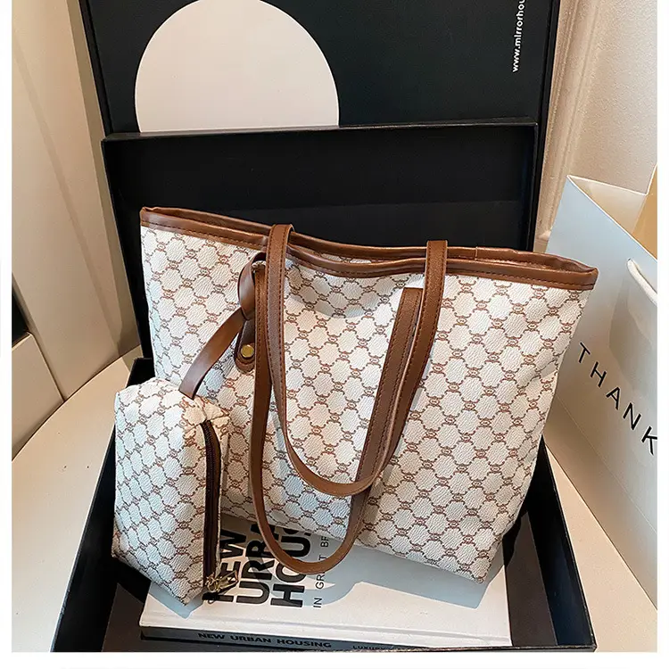 Trendy 2-Piece Women's Patterned Shoulder Bag & Zipper Pouch — feature 12