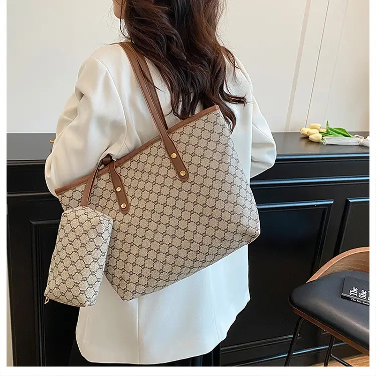Trendy 2-Piece Women's Patterned Shoulder Bag & Zipper Pouch — feature 15