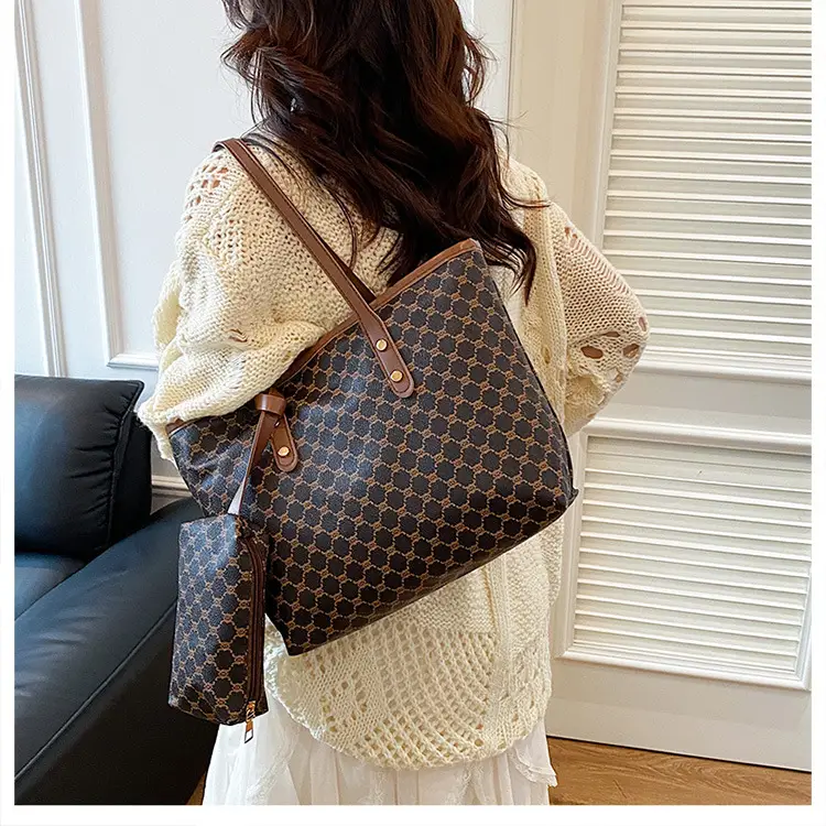 Trendy 2-Piece Women's Patterned Shoulder Bag & Zipper Pouch — feature 17