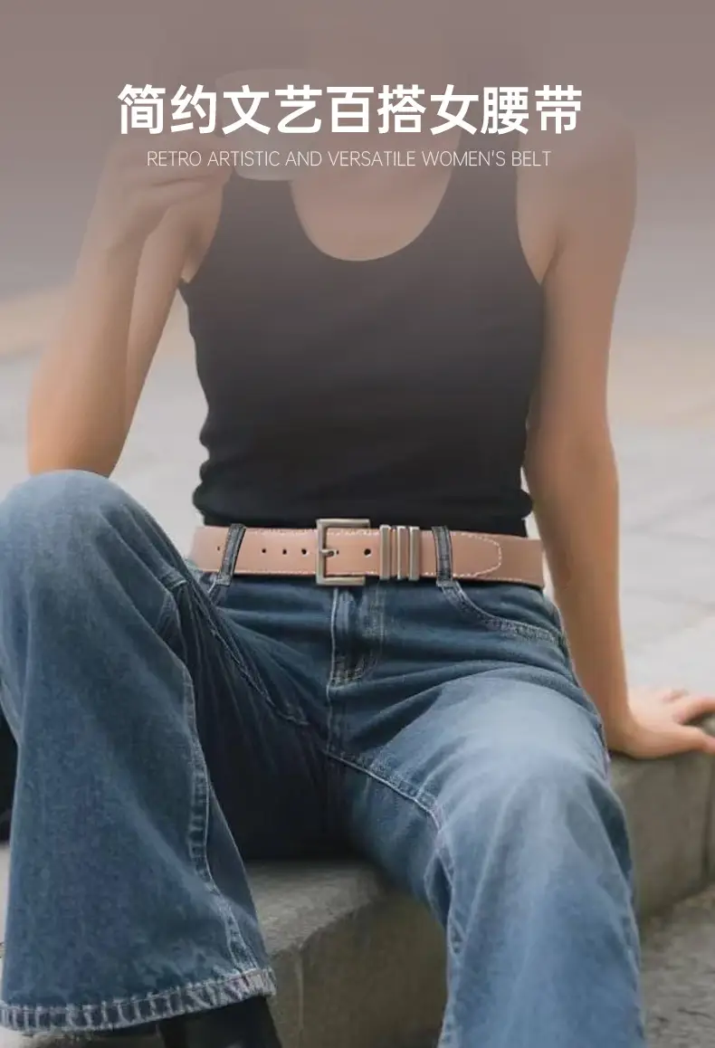 Women Genuine Leather Belt with Alloy Buckle β feature 1