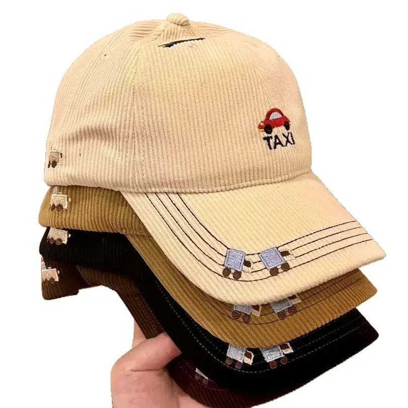 Tan Embroidered Baseball Cap with Cute Design - Image 9