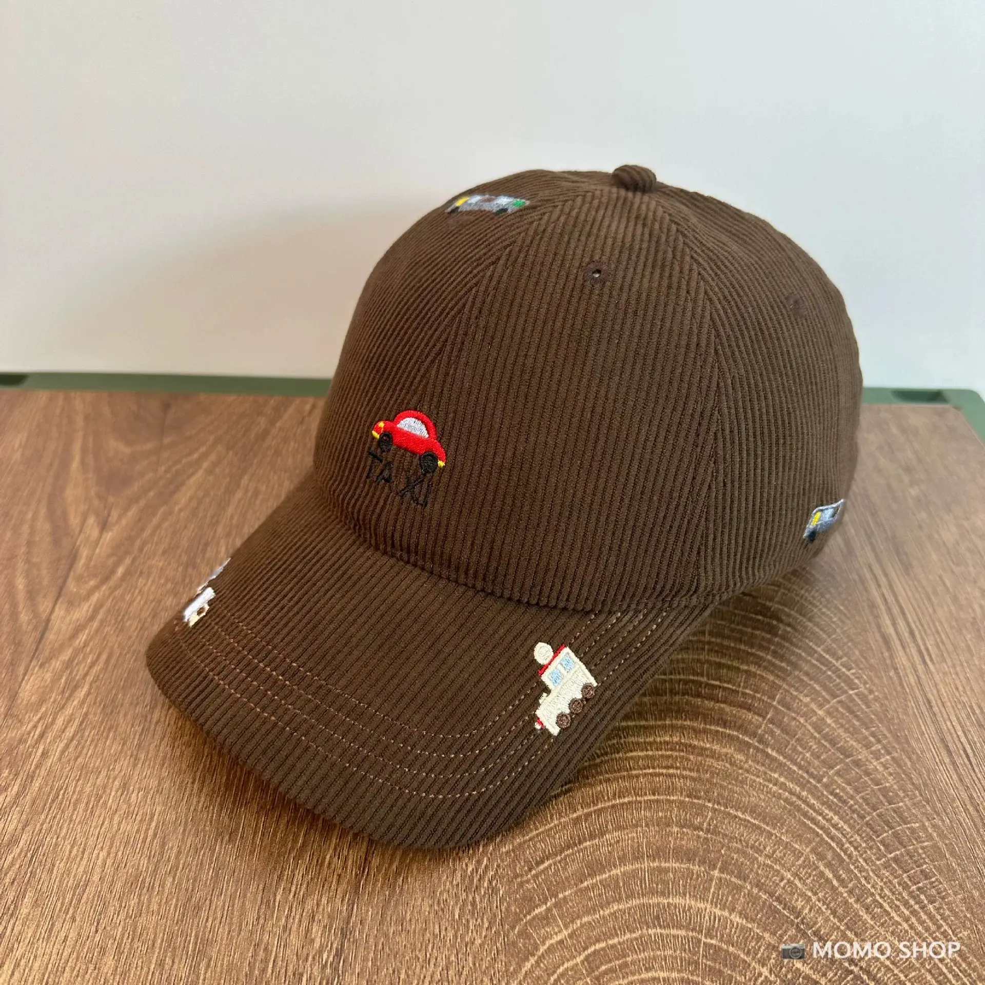 Tan Embroidered Baseball Cap with Cute Design - Image 4