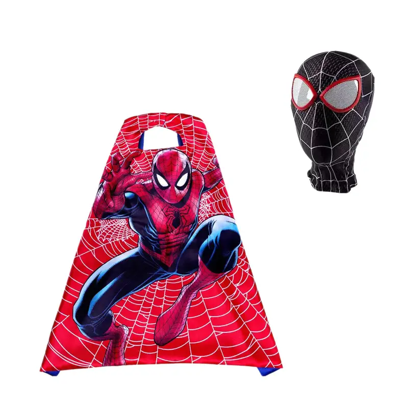 Iron Man Expedition Spider-Man Headgear Mask Children's Marvel Hero Cosplay Halloween Prop Cape