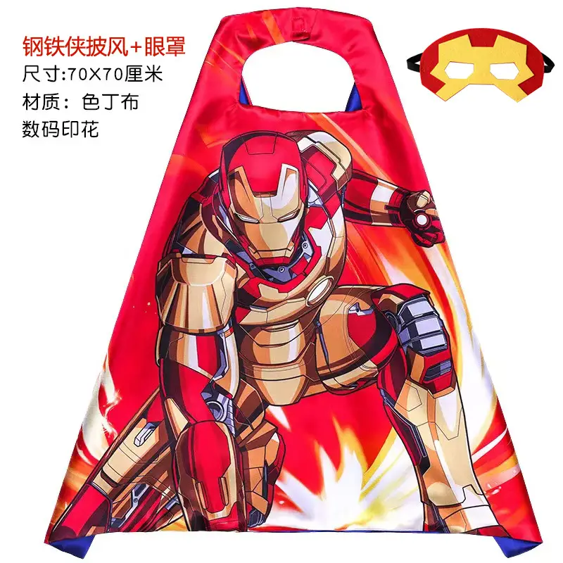 Iron Man Expedition Spider-Man Headgear Mask Children's Marvel Hero Cosplay Halloween Prop Cape — feature 8