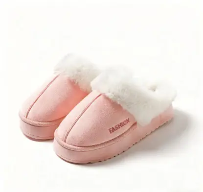 Plush Thickeneded Warm Cotton Slippers for Women 2025 New Winter Outer Wear Cotton Shoes Home Indoor Soft-Soled Plush Slippers