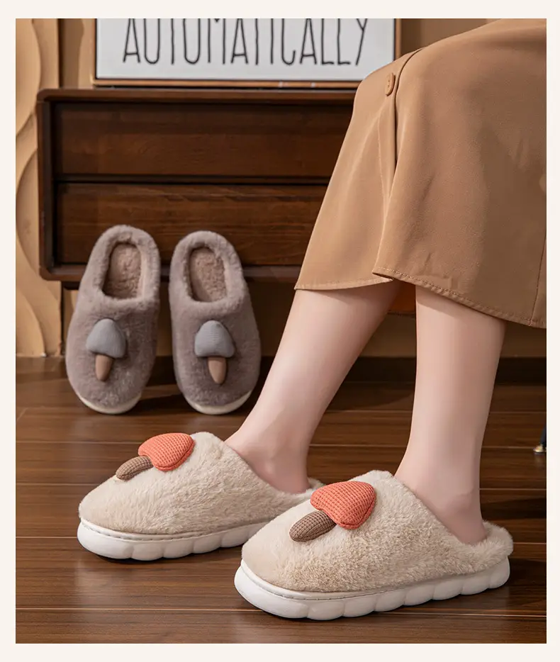 Cotton Slippers for Women Autumn and Winter 2025 New Couple Thick-Soled Indoor Home Warm Anti-Slip Plus Plush Cotton Shoes for Men — feature 3