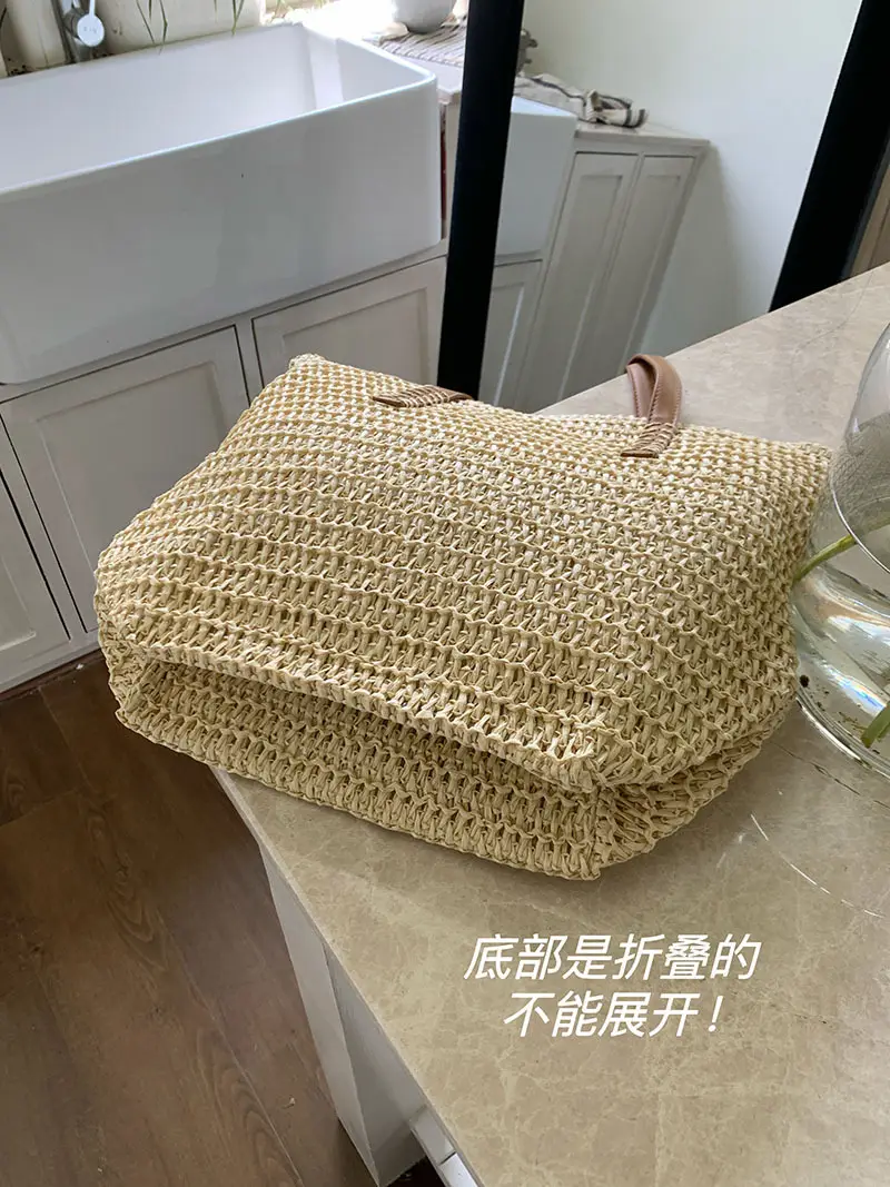 Women Straw Woven Large Cap Bag 2025 — feature 10