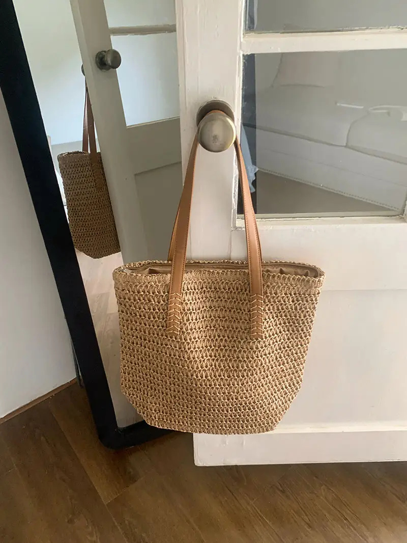 Women Straw Woven Large Cap Bag 2025 — feature 11