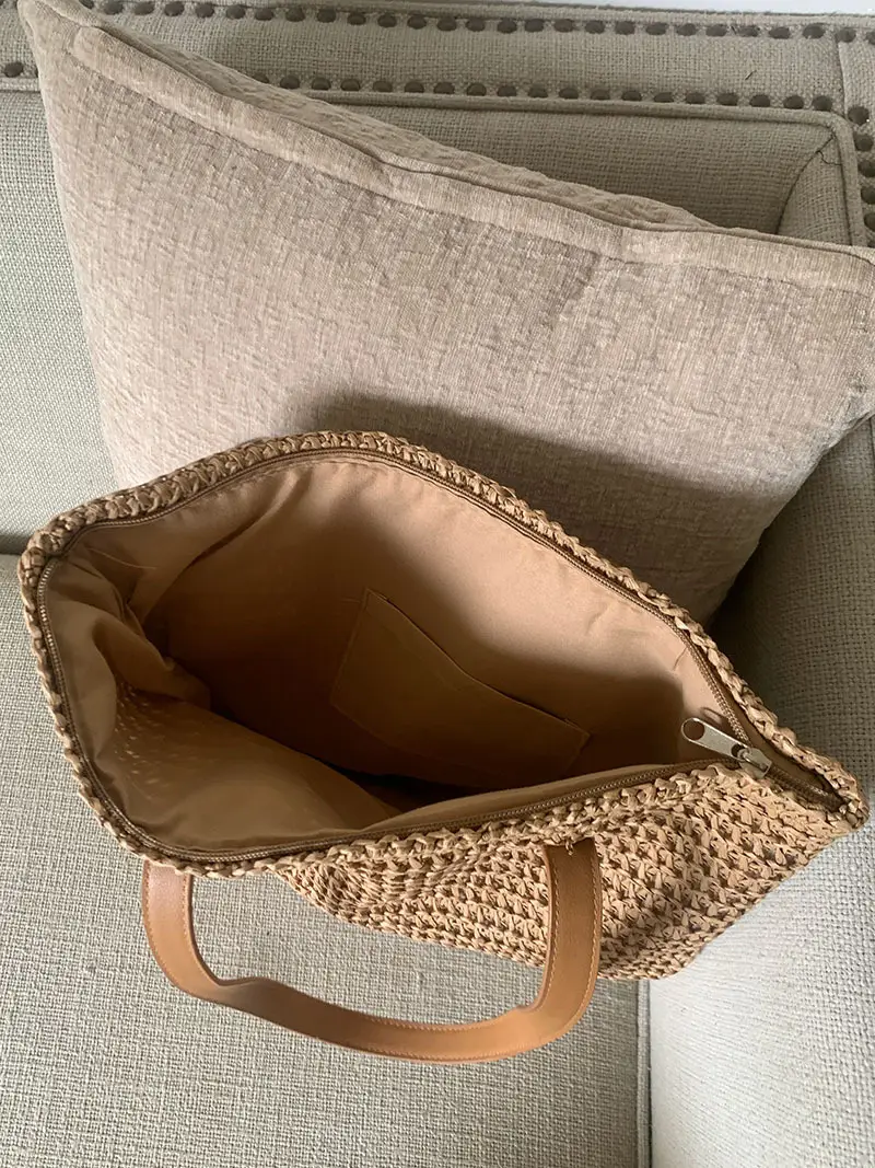 Women Straw Woven Large Cap Bag 2025 — feature 14
