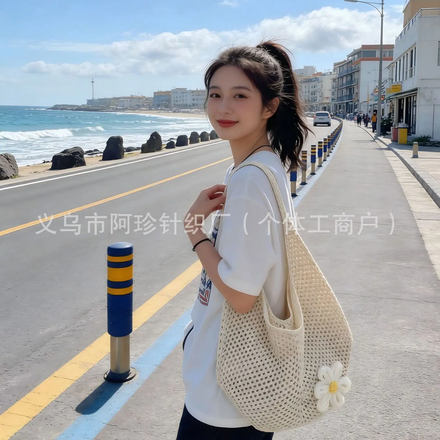 Women's Straw Flower Bag Large Capacity Beach Travel - Image 15