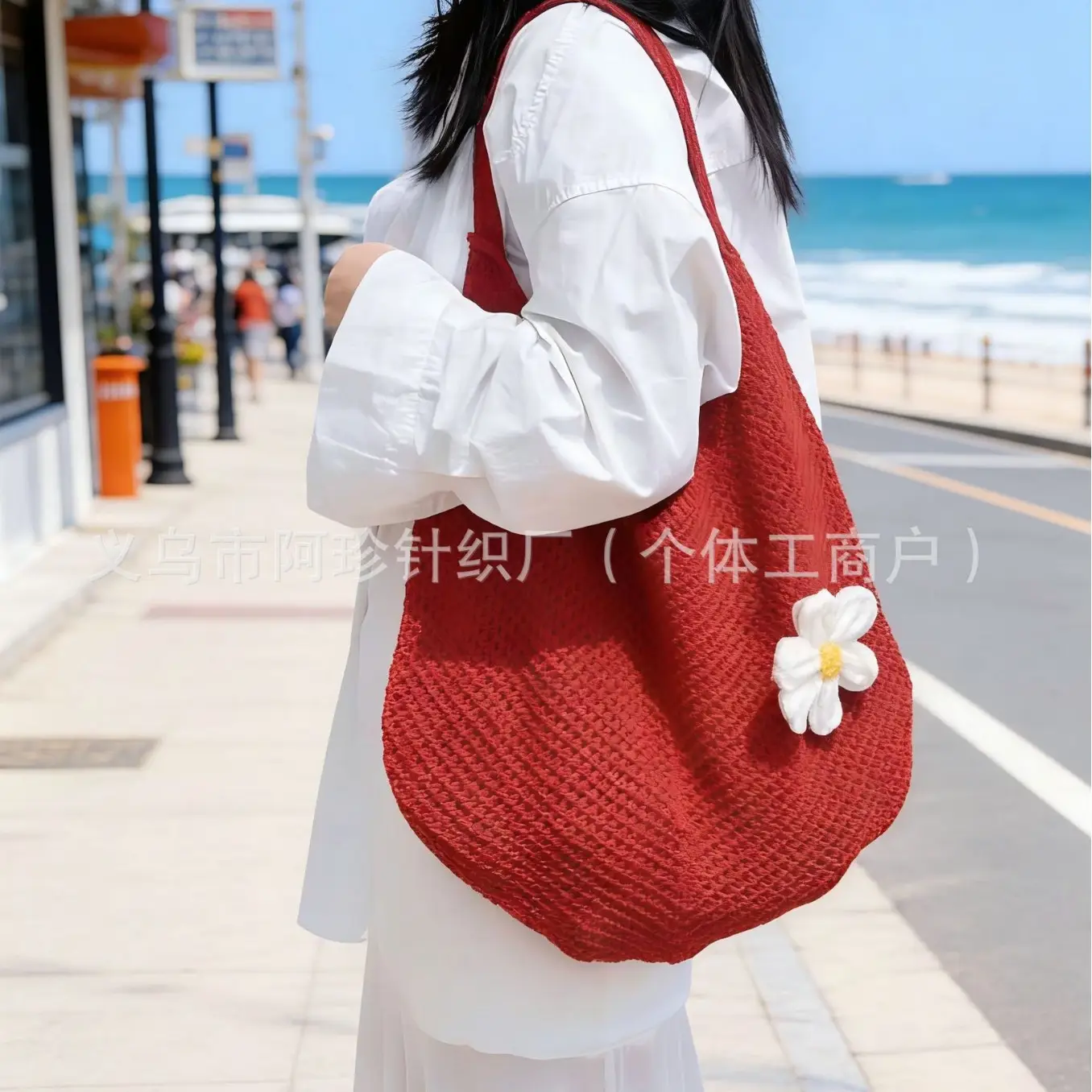 Women's Straw Flower Bag Large Capacity Beach Travel - Image 16