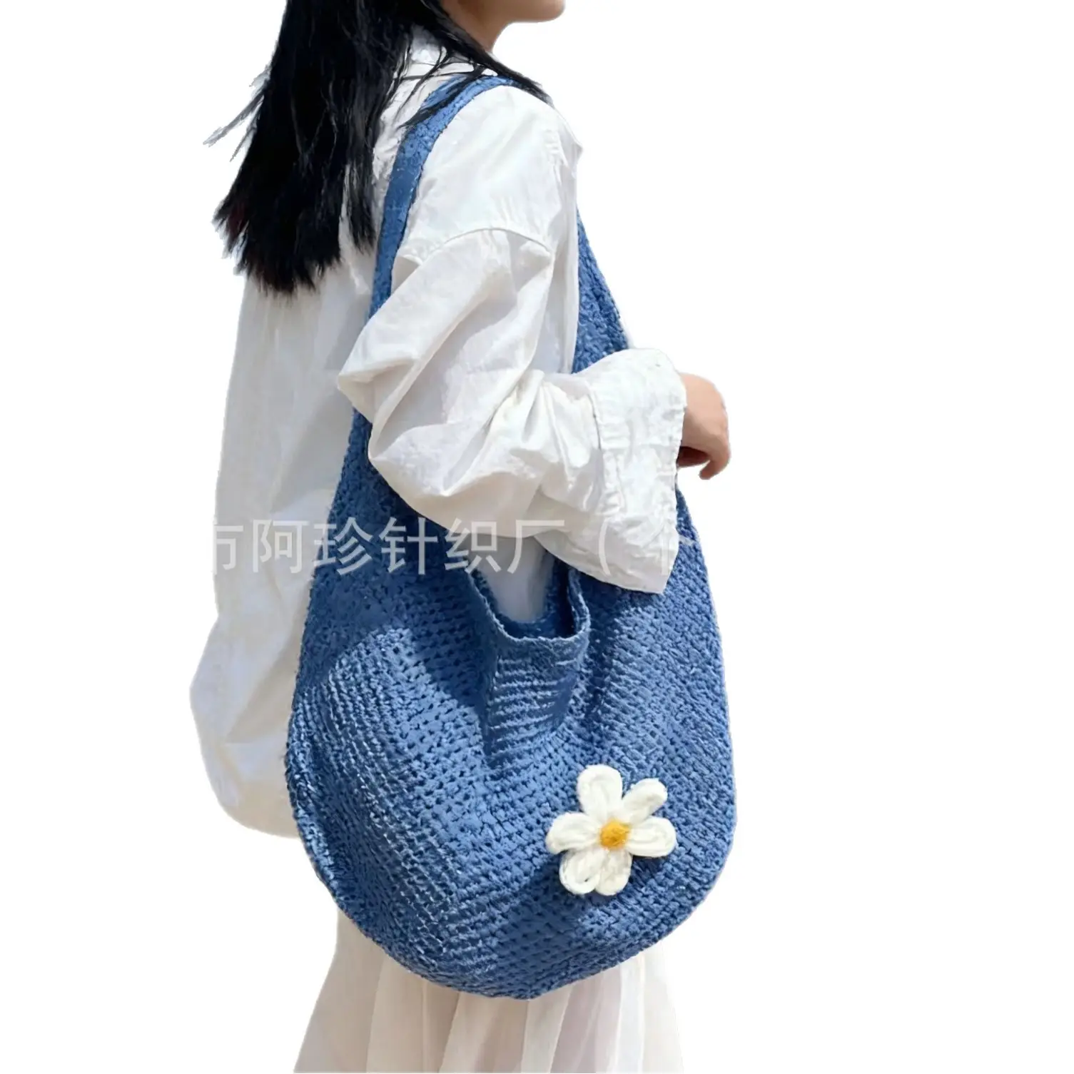 Women's Straw Flower Bag Large Capacity Beach Travel - Image 17