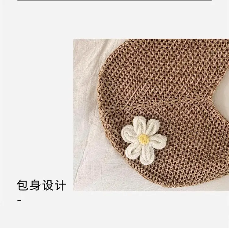 Women's Straw Flower Bag Large Capacity Beach Travel — feature 5
