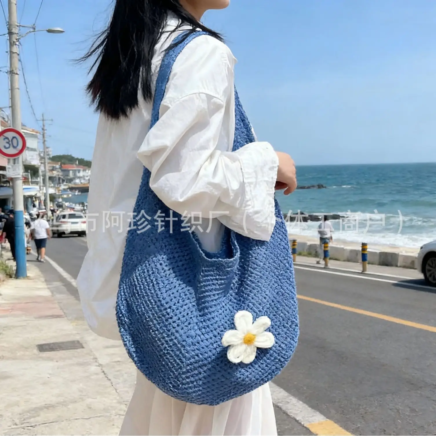 Women's Straw Flower Bag Large Capacity Beach Travel - Image 2